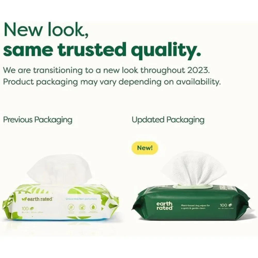 100 Count Thick Plant Based Grooming Dog Wipes‎